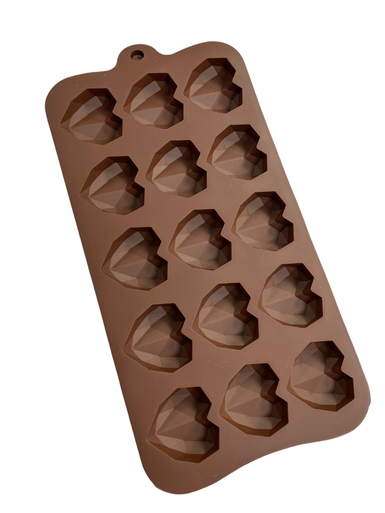 Форма для льда и шоколада  "Сердце алмазное" 15 ячеек    		