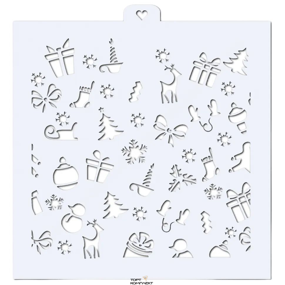 Трафарет "Новогодний" 15х15см