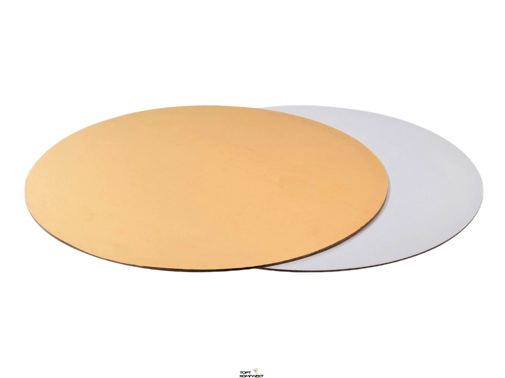 Подложка под торт 1,5мм золото/белая