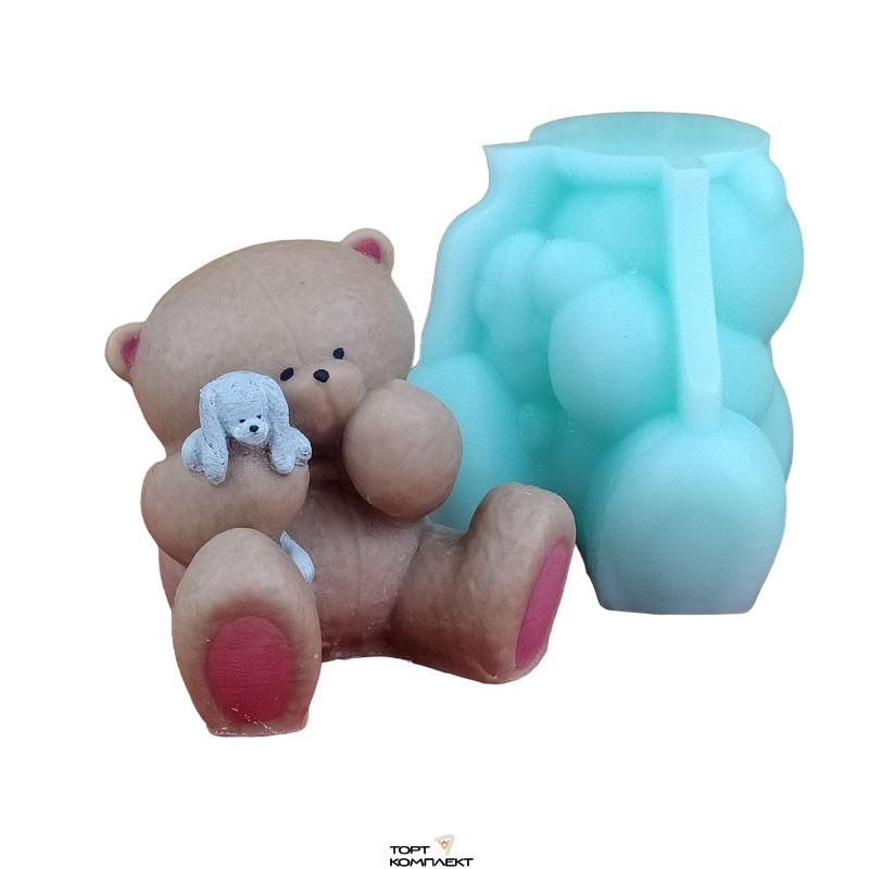 Силиконовая форма "Мишка Пухлик мини" h5,7см
