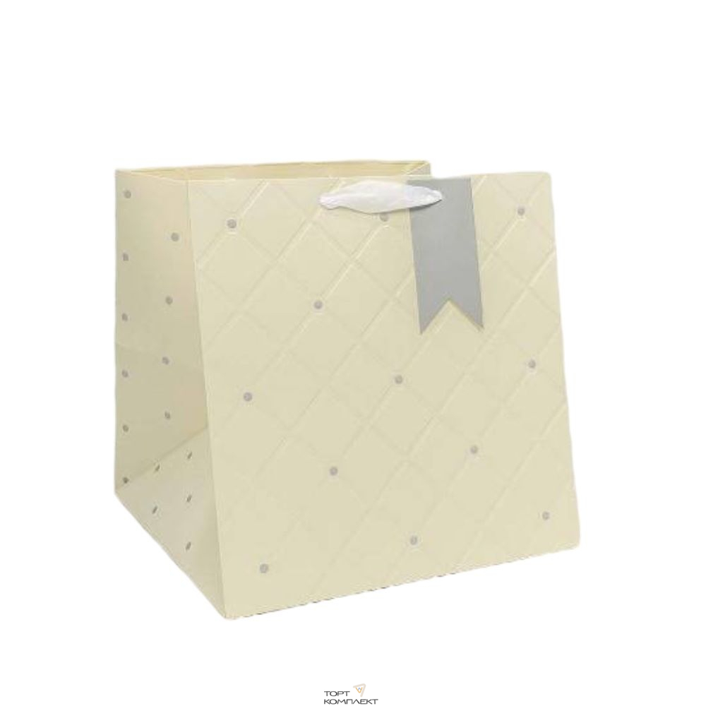 Пакет «Эксклюзив» 30×30×30 см молочный