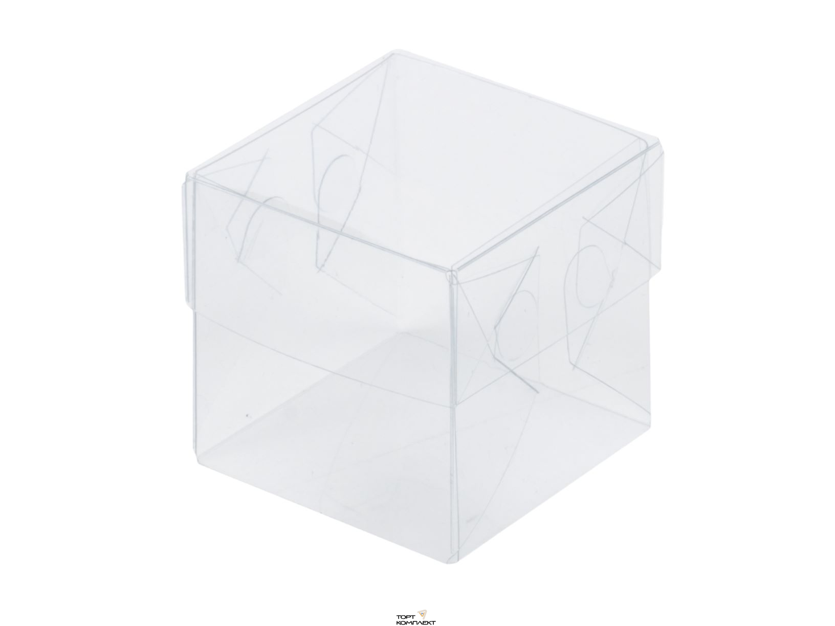 Коробка для макарун 55*55*55мм Прозрачная