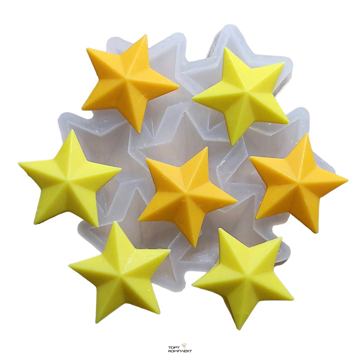Молд силиконовый "Звезды армейские" 3,5см