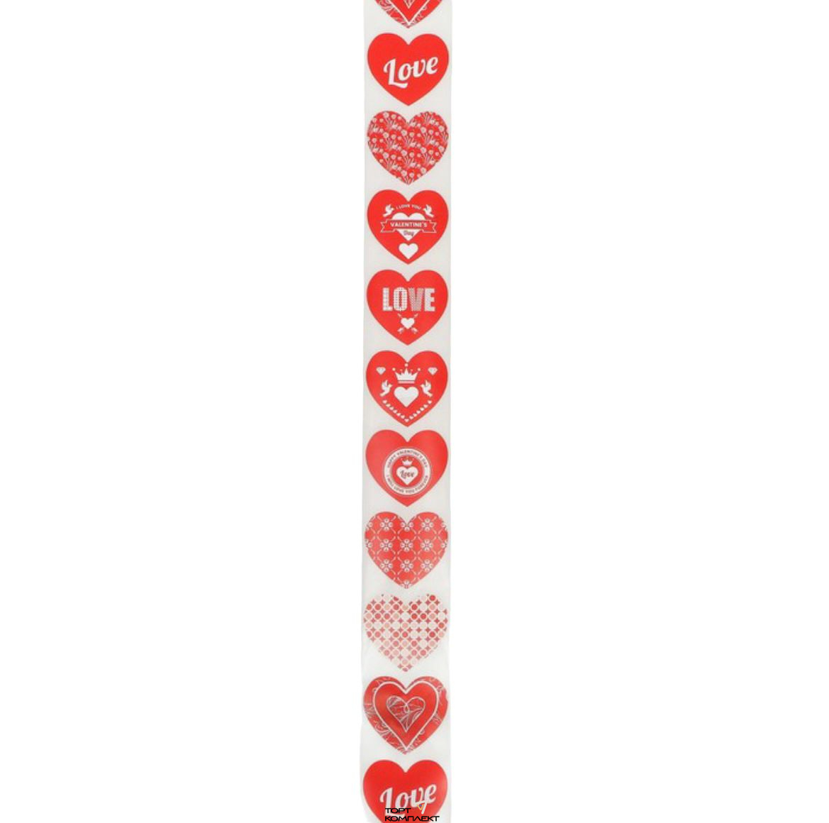 Наклейки «Love you», 4х4см ролик 500шт