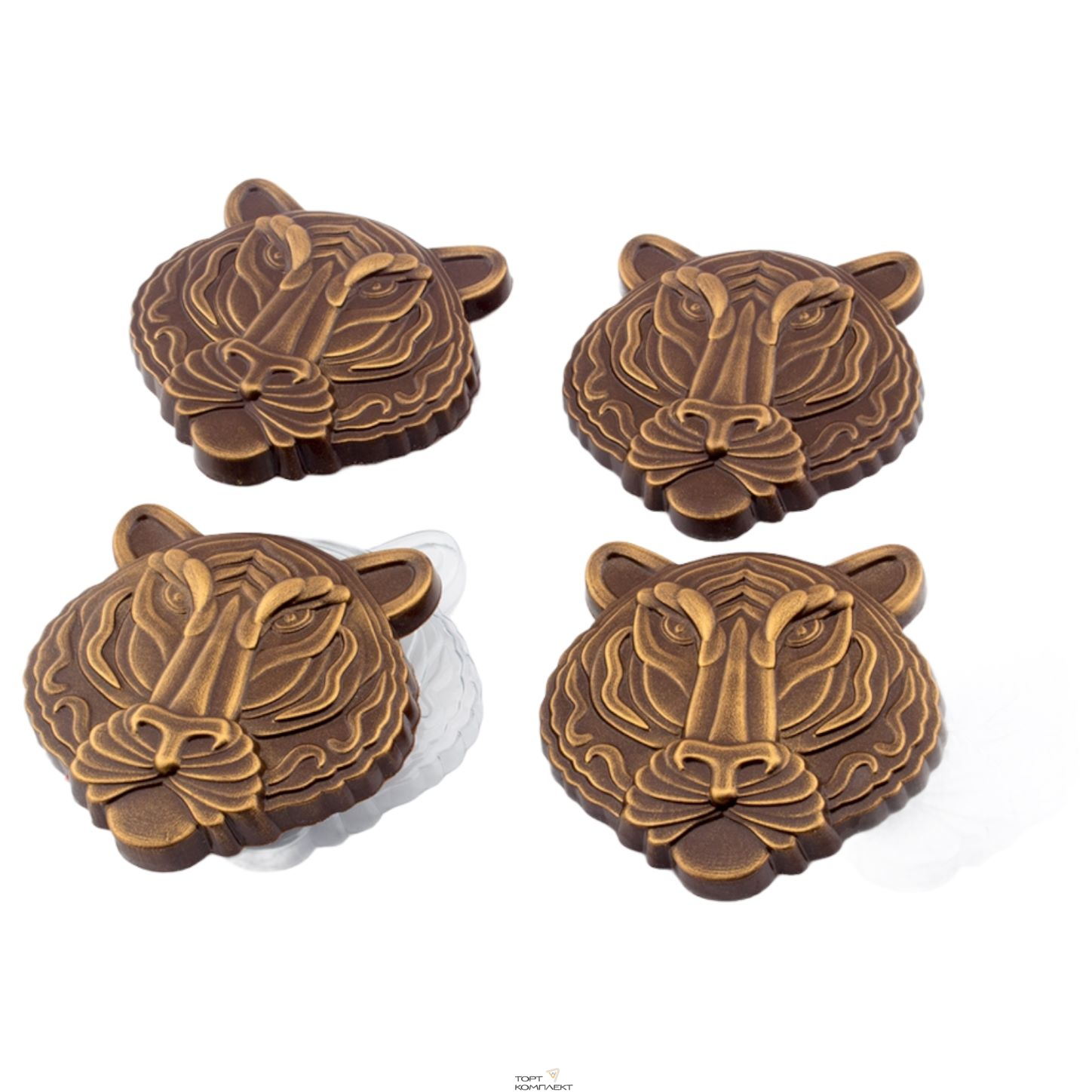 Форма пластиковая для шоколада " Маска мудрость тигра" 