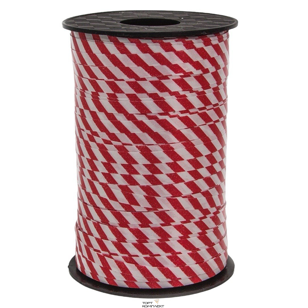 Лента Полипропилен 0,5х250 диагонали красно-белая