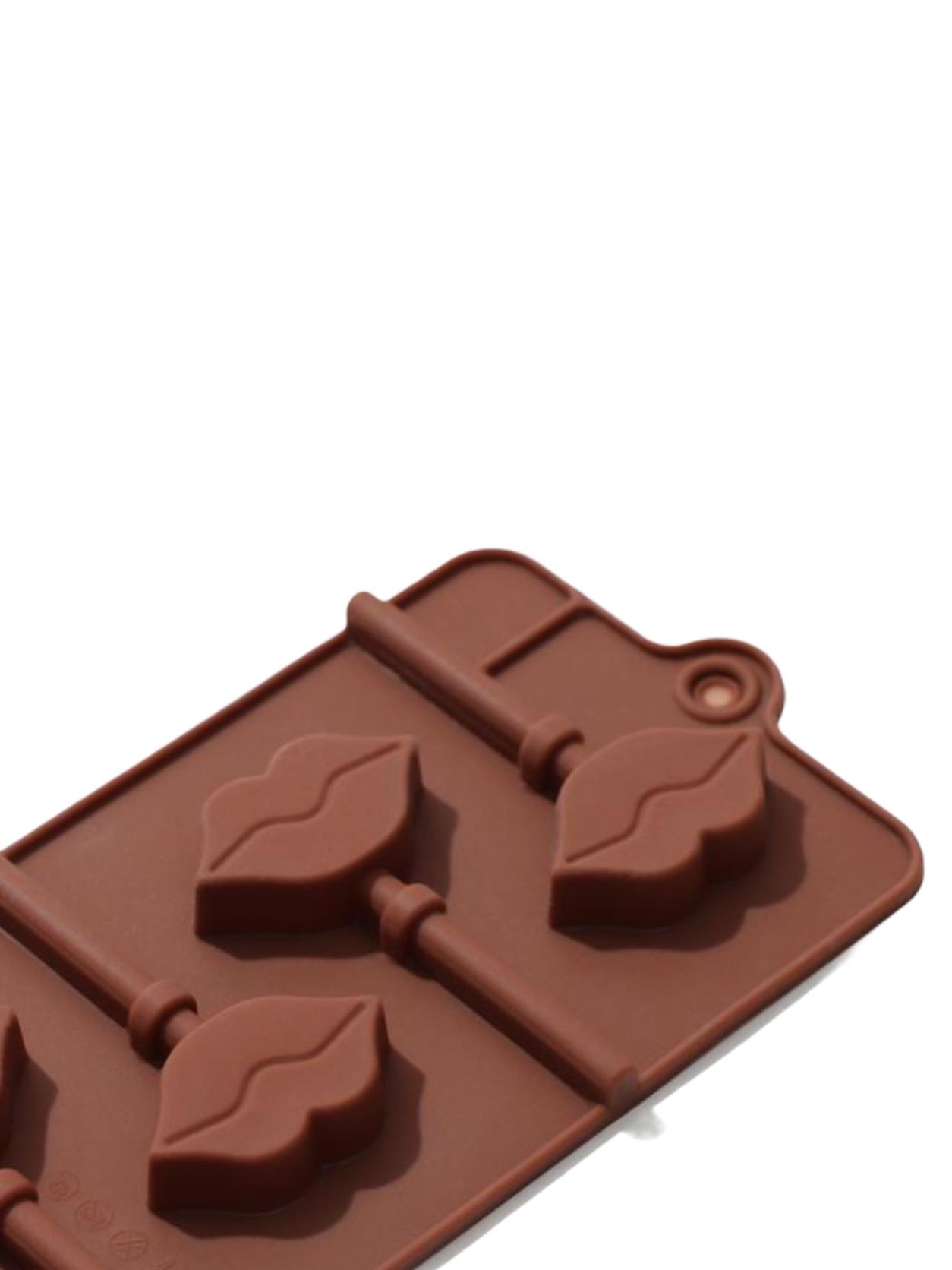 Форма для леденцов и шоколада  6 ячеек 24х9,4х1,5 см (4х2,4 см) "Поцелуй"