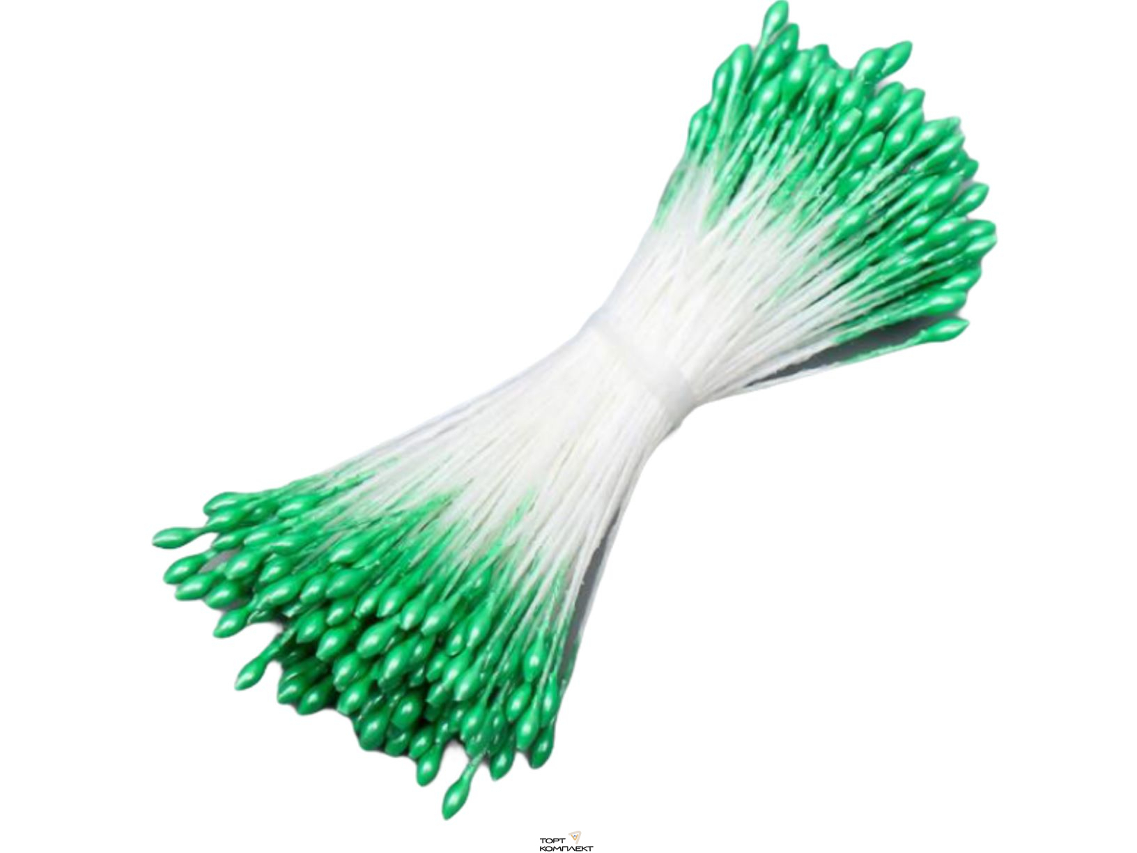 Тычинки для цветов "Капельки светло-зелёные" (130 шт)6 см