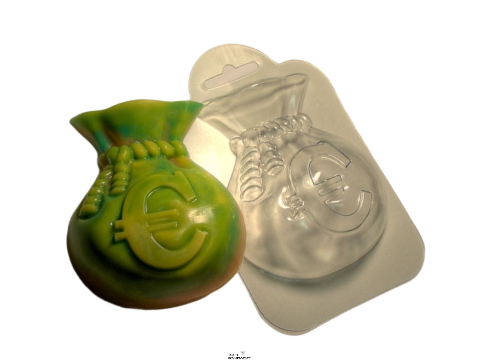 Форма пластиковая для шоколада "Мешок евро" 