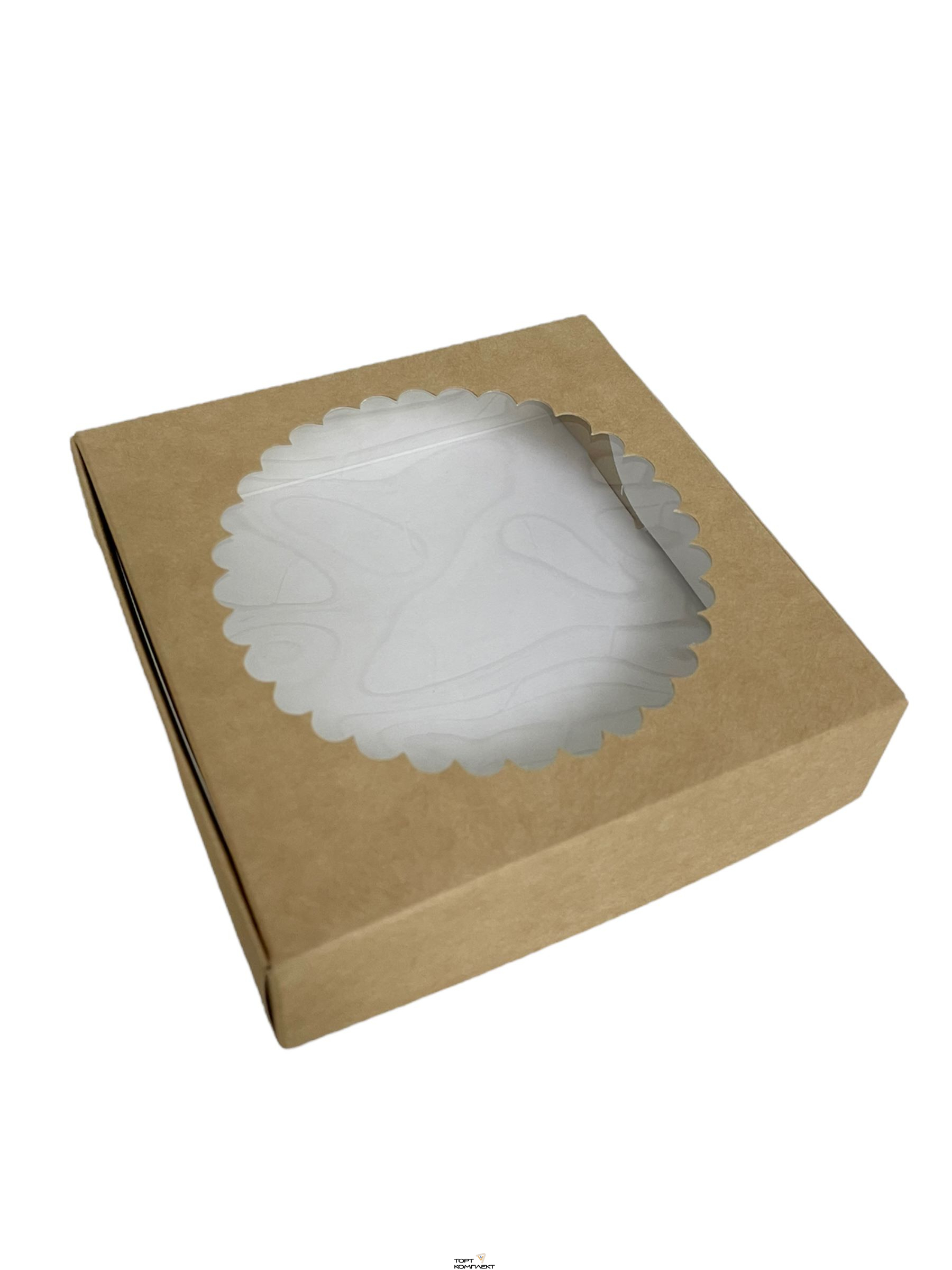 Коробка для пряников 11,5*11,5*3см крафт 