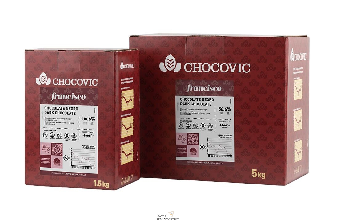 Шоколад темный 56,6% Chocovic "Francisco" 200гр