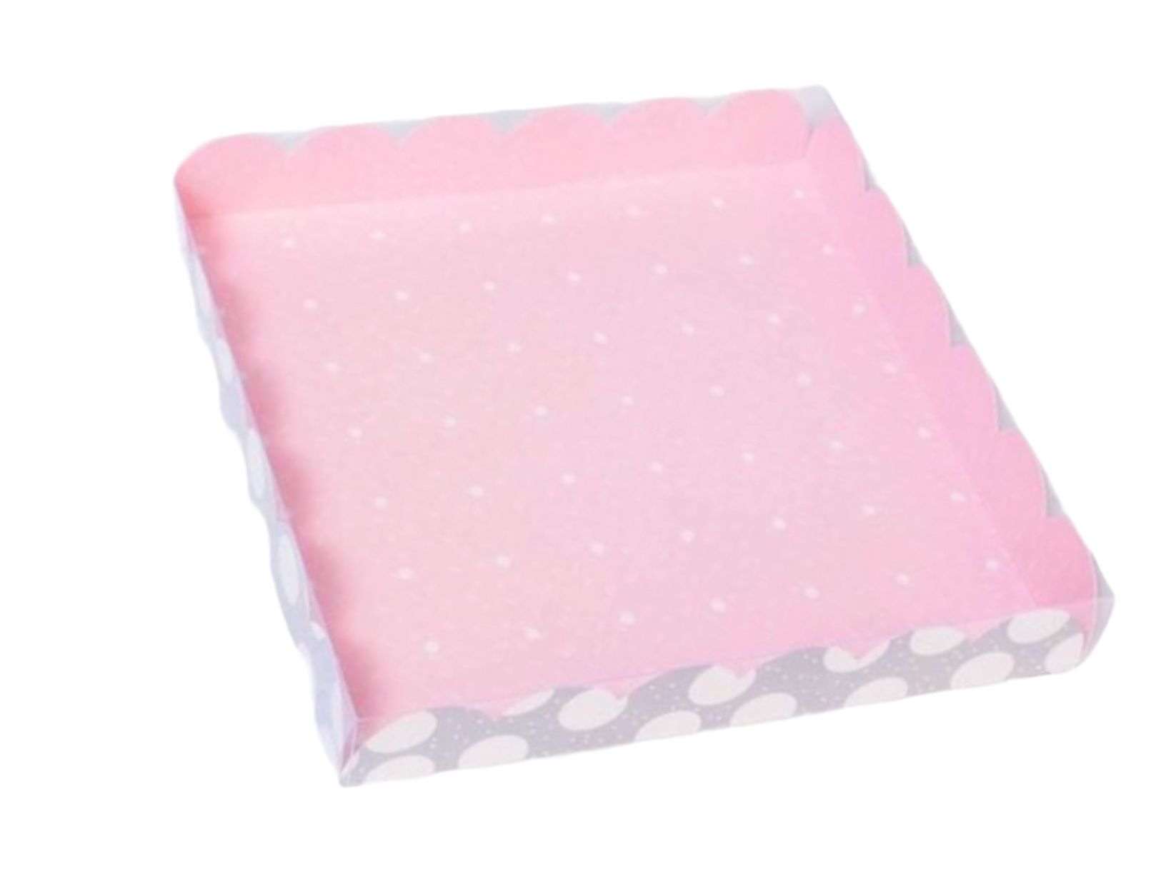 Коробка для кондитерских изделий с PVC-крышкой «Счастья!», 21 × 21 × 3 см 