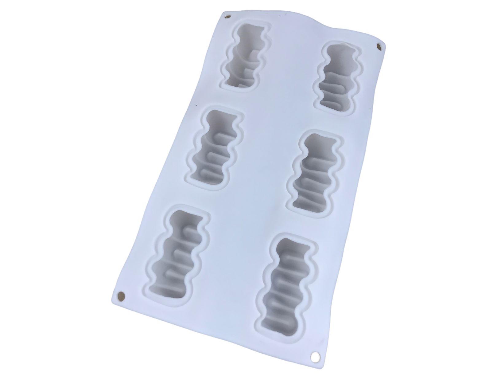 Форма для выпечки и муссовых десертов 6 ячеек 29,5x17x3,5 см (7,8х4,4 см) "Ванилла" 