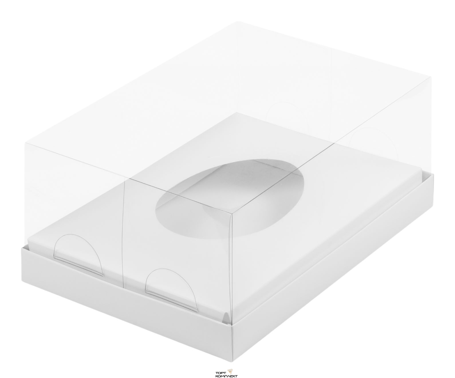 Коробка для половинки шоколадного яйца 23,5х16х10см Белая