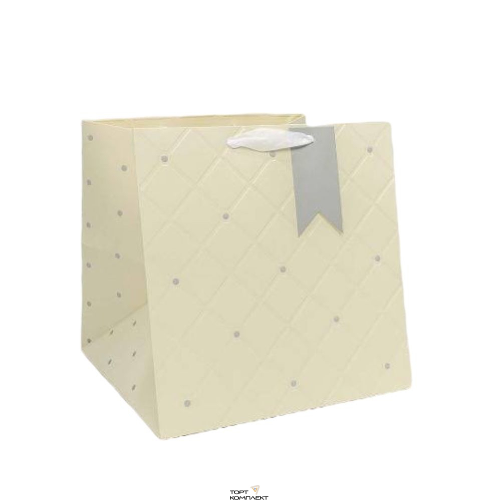 Пакет «Эксклюзив» 30×30×30 см молочный