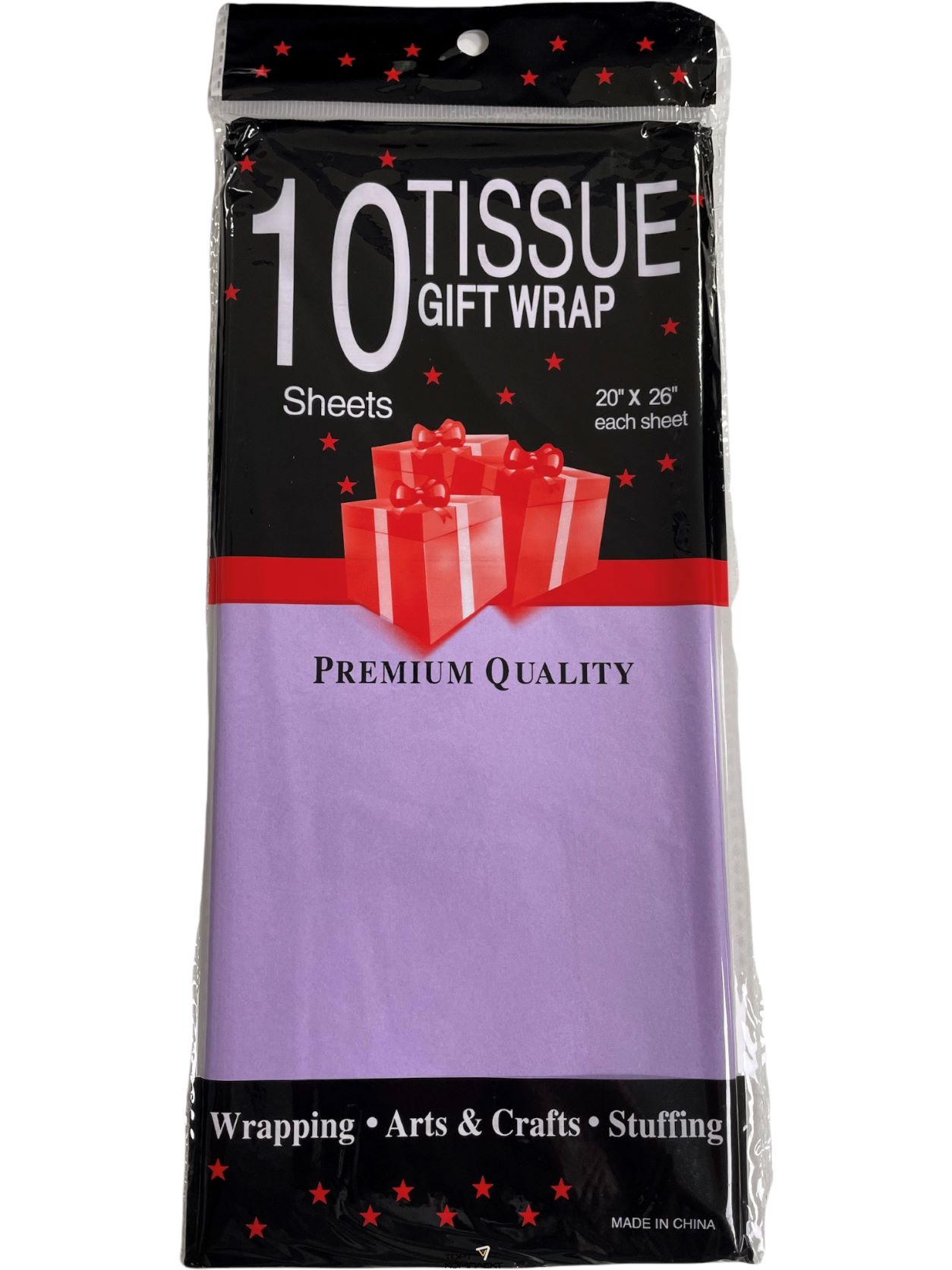 Бумага Тишью 51х66 Светло фиолетовый 10 лист.