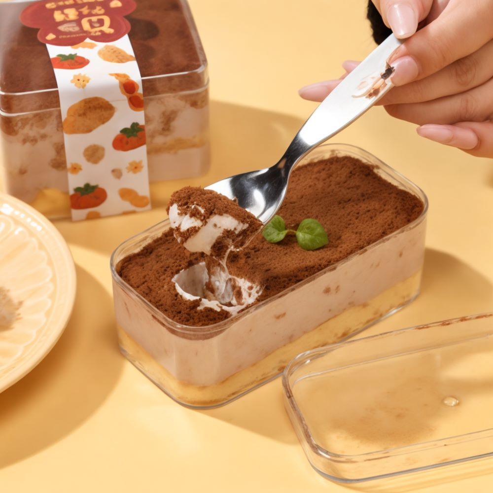 Банка для десерта "Кейк Бокс", прямоугольная 250 мл