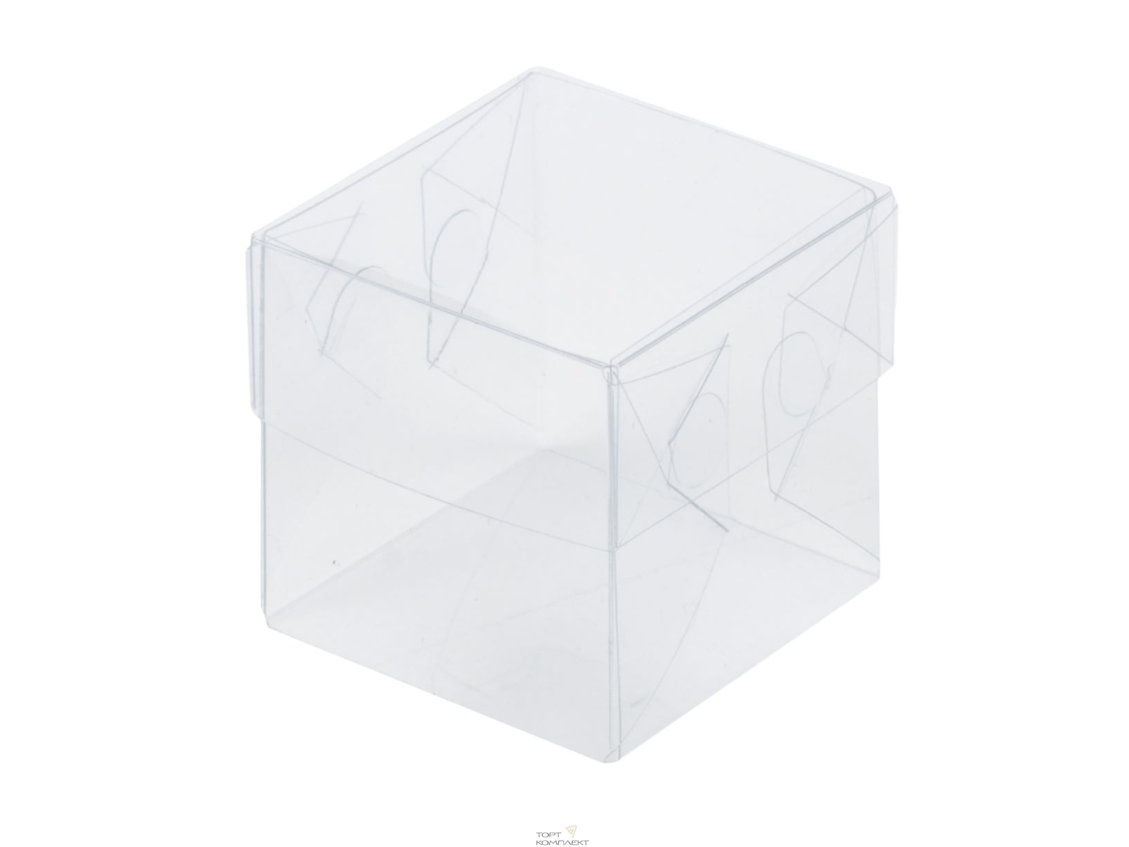 Коробка для макарун 55*55*55мм Прозрачная