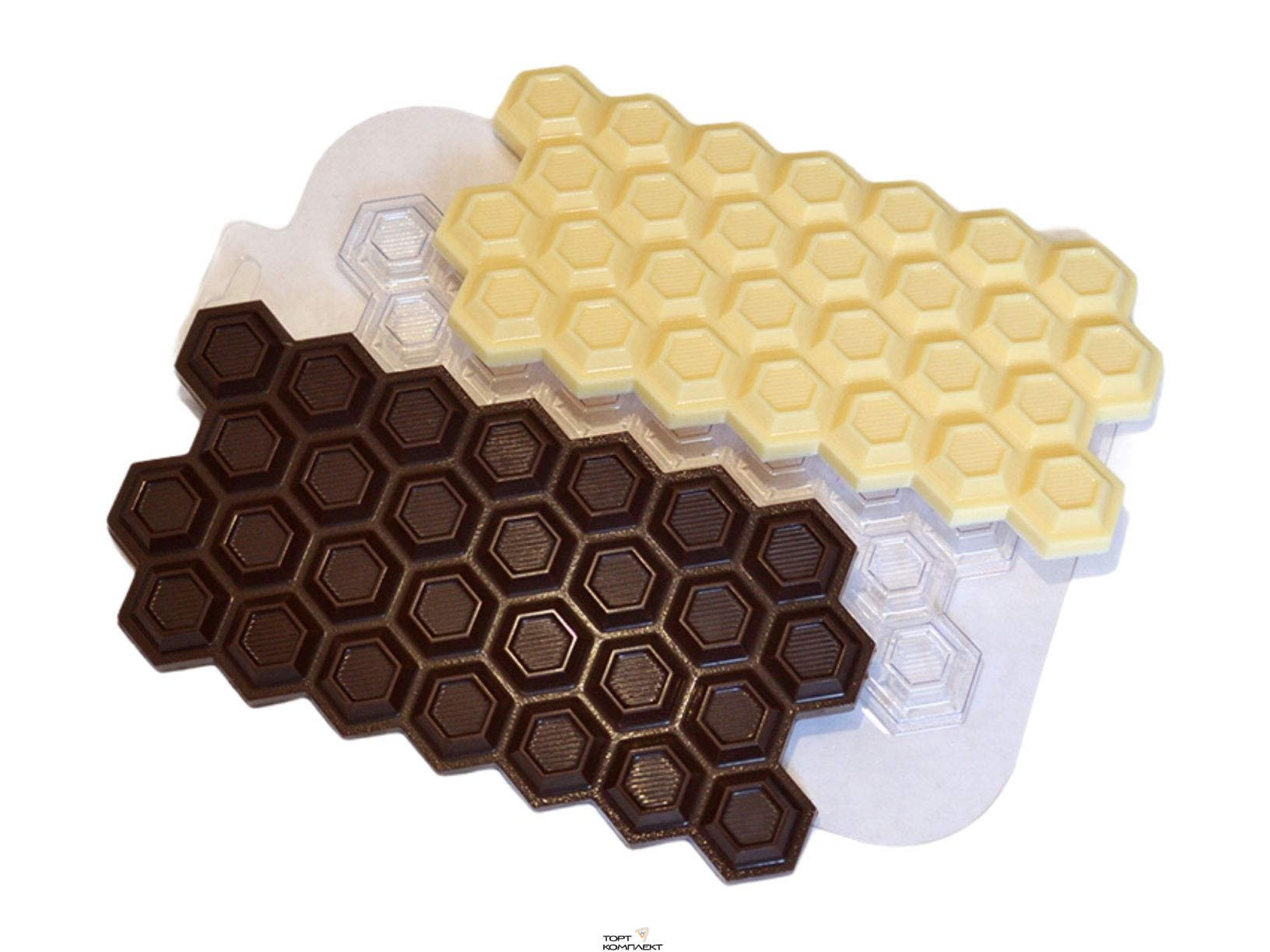 Форма пластиковая для шоколада "Плитка сотовая" 