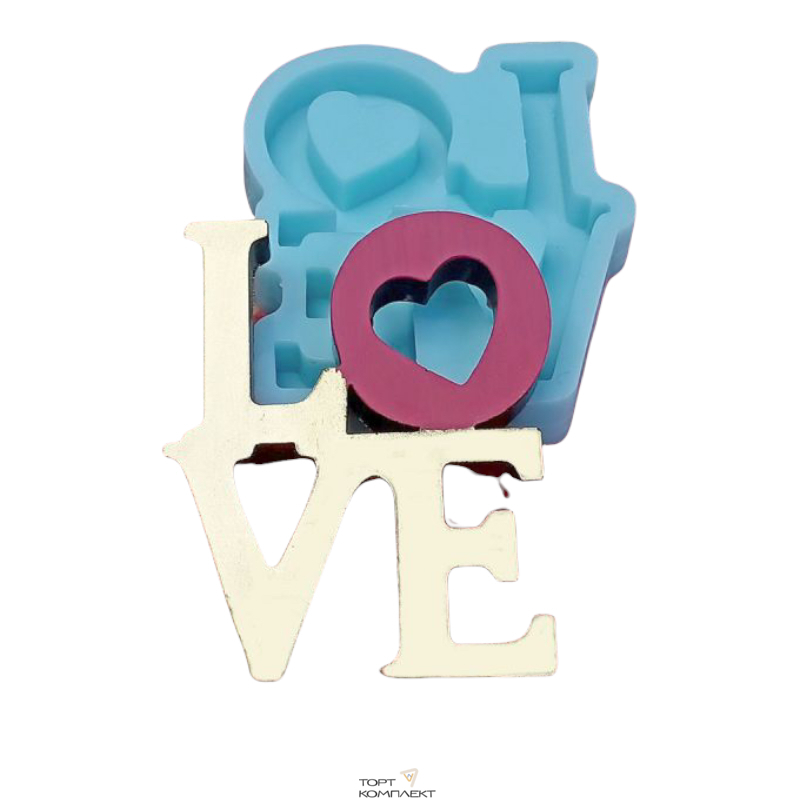 Молд силиконовый "Love" 63х80мм