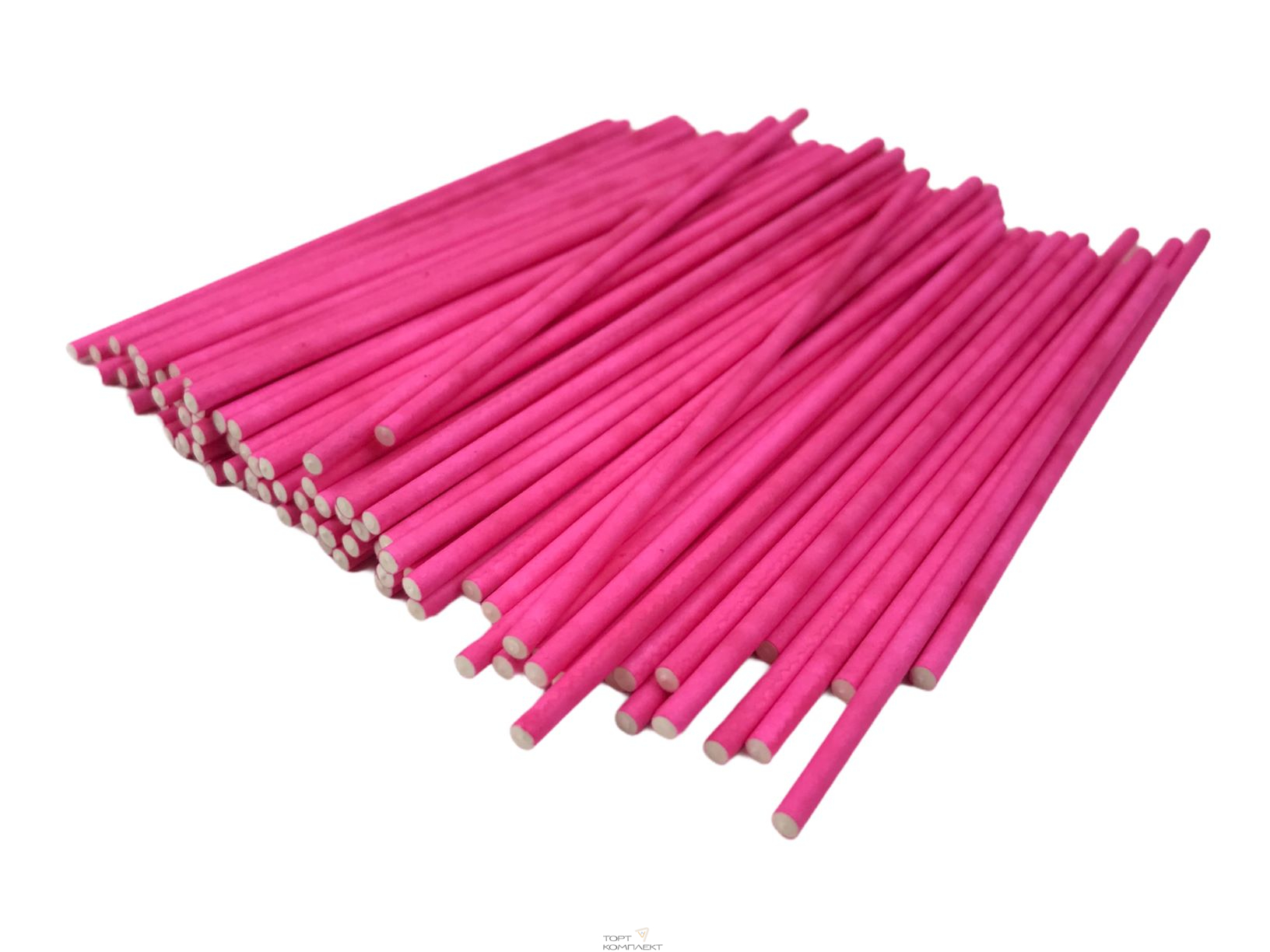Палочки для кейк-попсов бумажные 50 шт Розовые