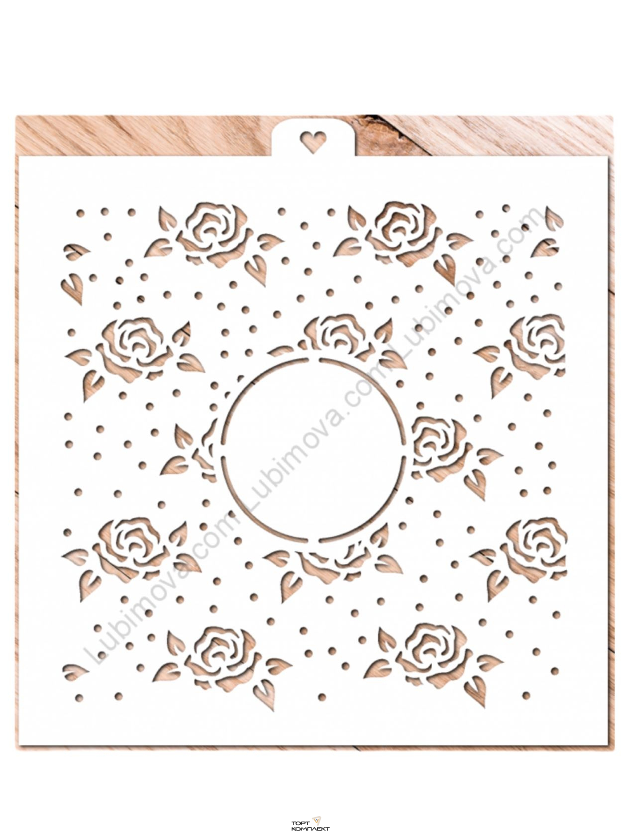 Трафарет " Розы 2. Монограмма " 