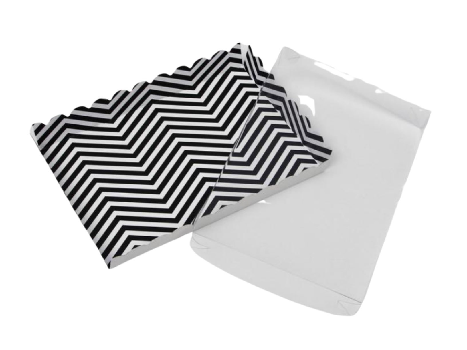 Коробка для печенья "ЗигЗаг", белая, 22 х 15 х 3 см 