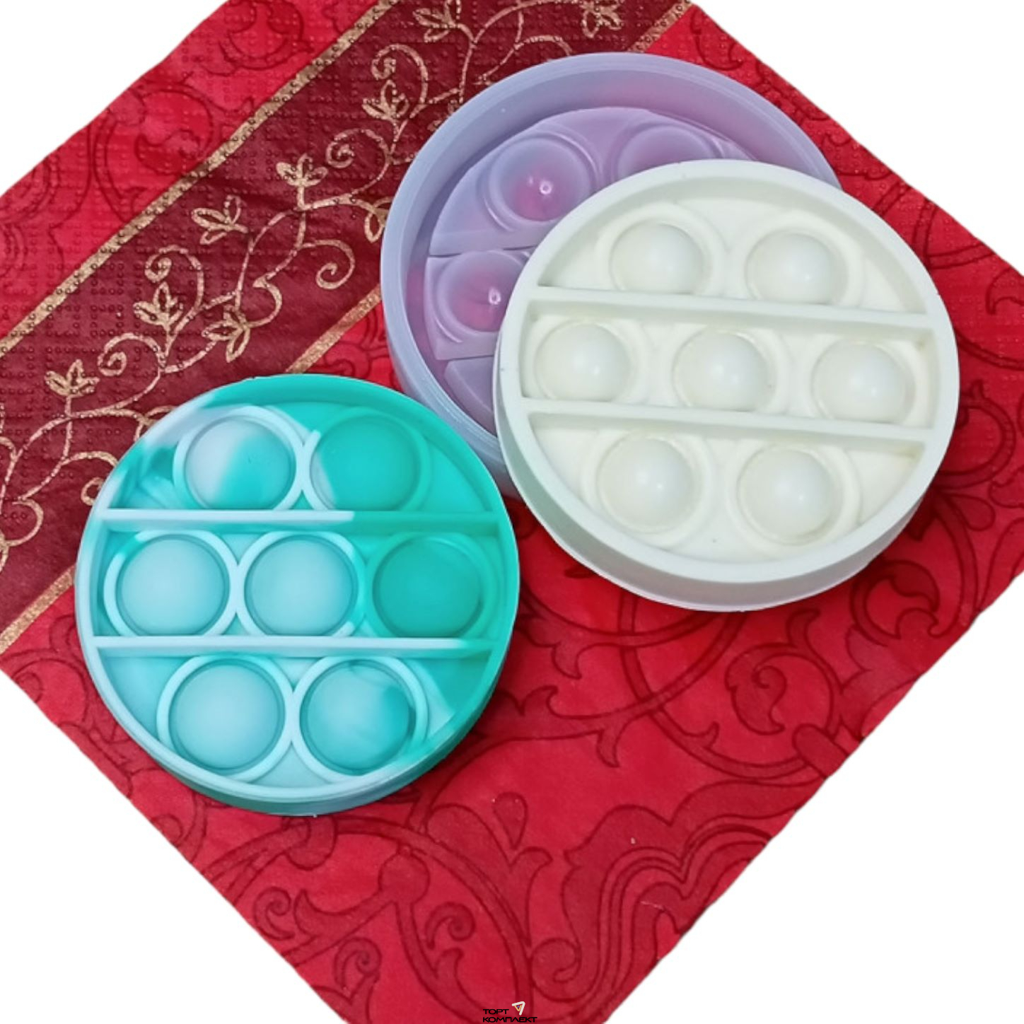 Силиконовая форма "Поп ит круг мини" h6,5см