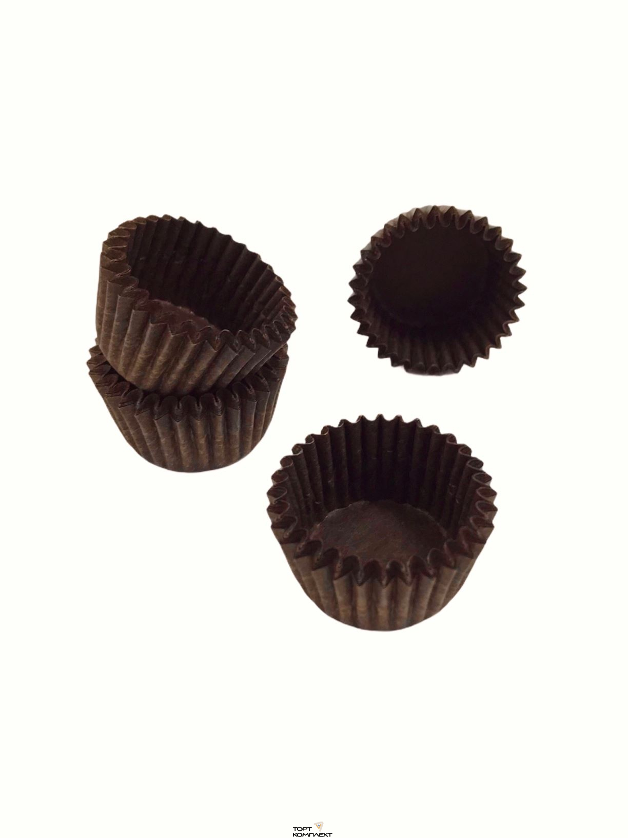 Капсула коричневая для конфет 2,5 х 1,6 см (47-49шт)