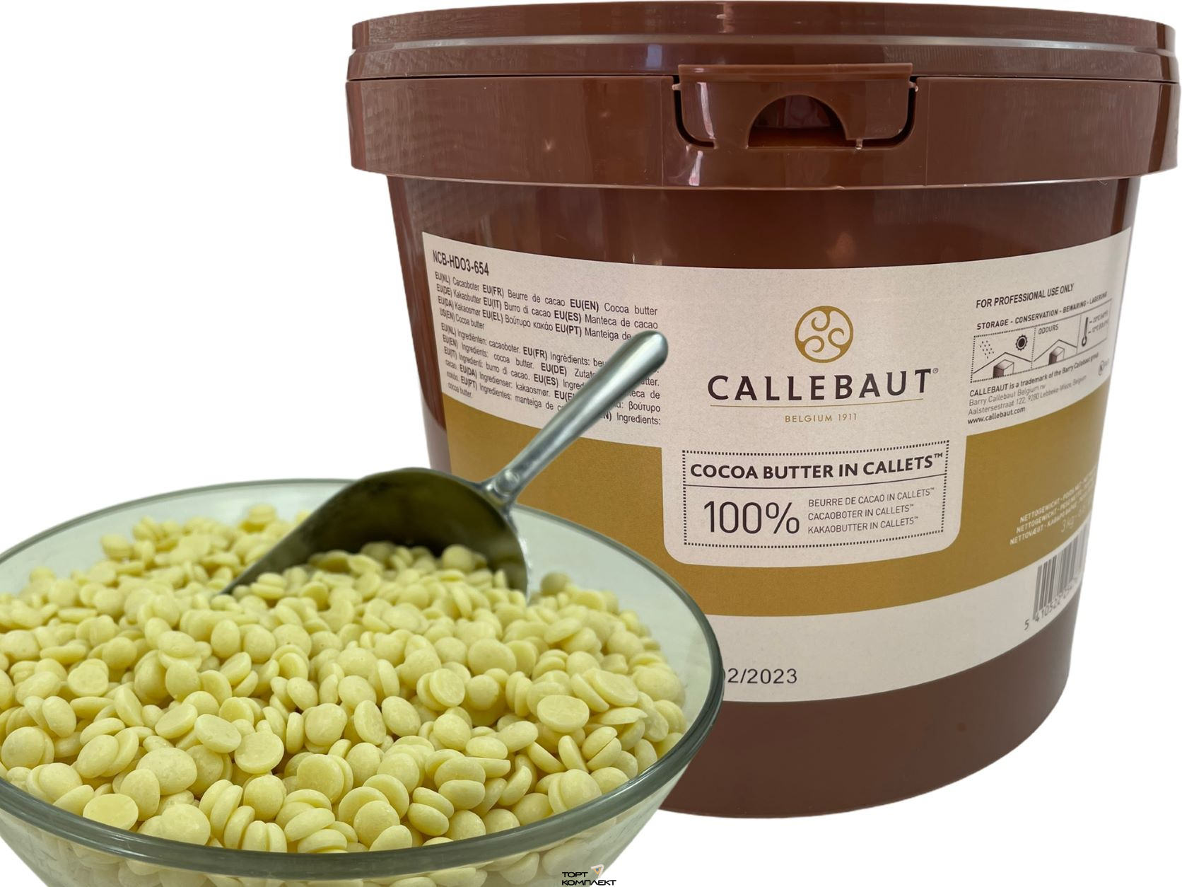 Какао масло Callebaut в каллетах 100гр