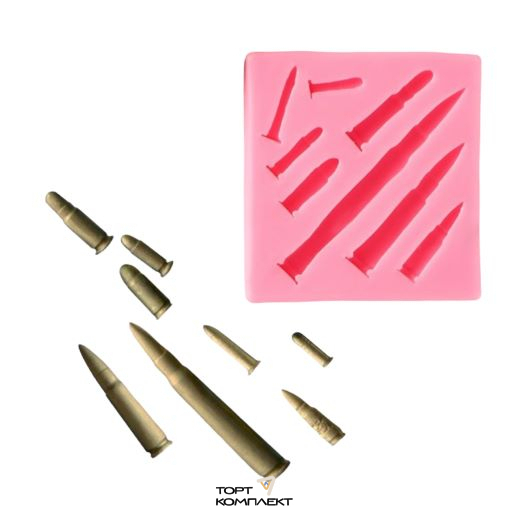 Молд 7,5x7,5х1 см "Гильзы"
