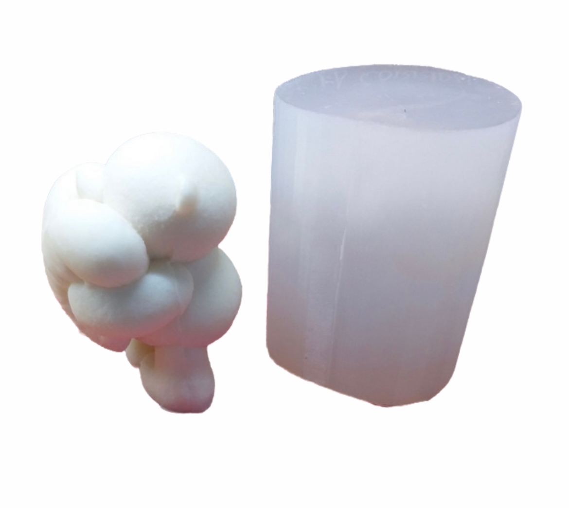 Силиконовая форма "Мишка Пухлик с сердцем" h 8,5см