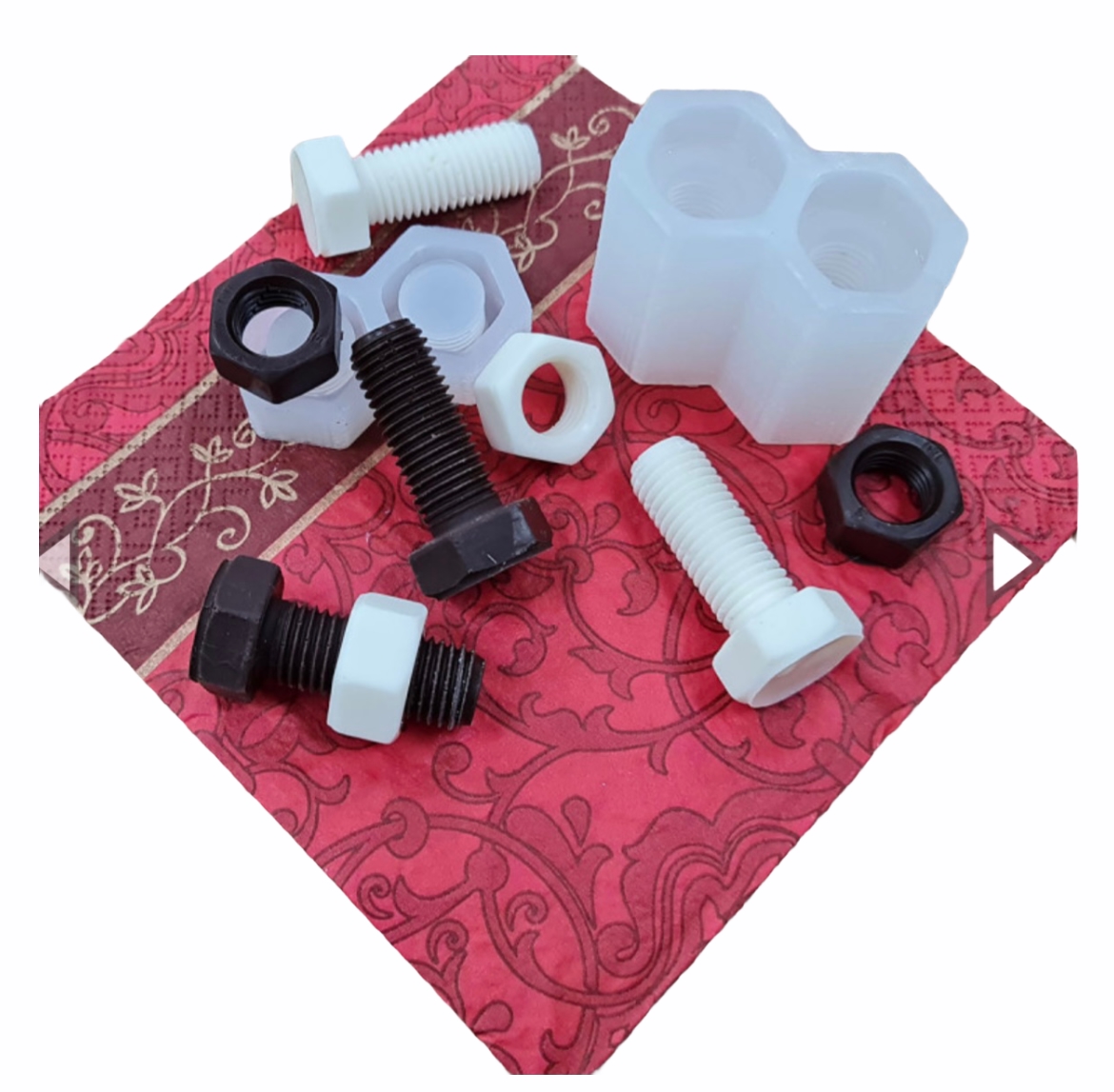 Силиконовая форма "Болт с гайкой"