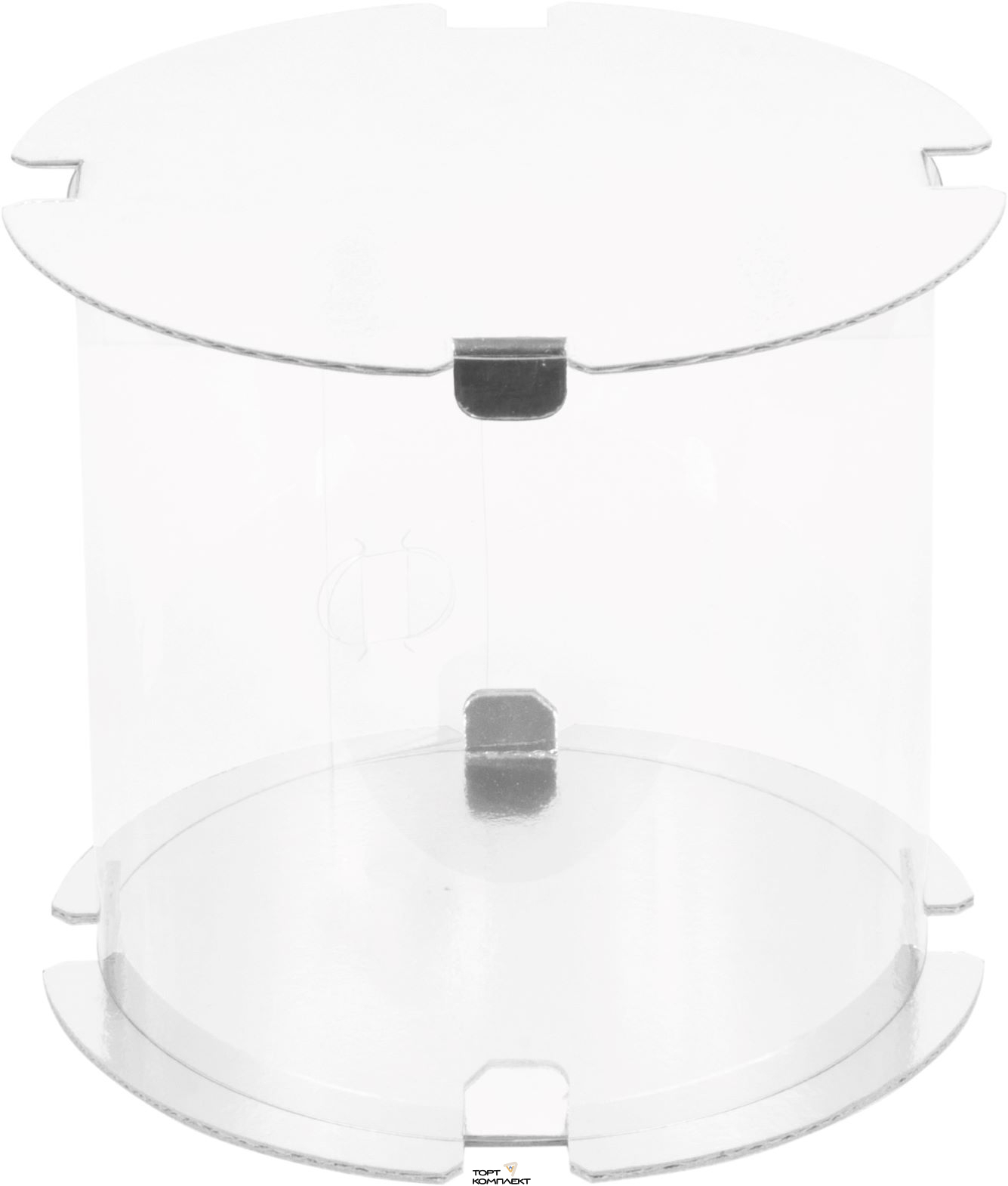 Коробка Тубус для торта d 24 h 24см Белая 