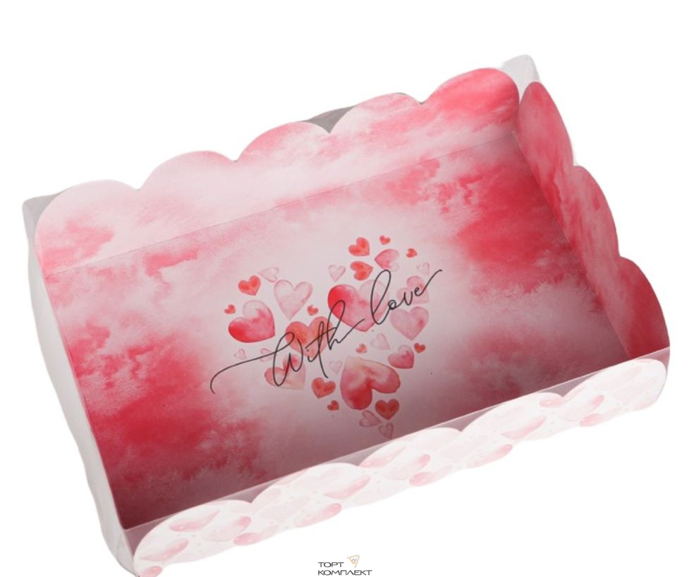 Коробка подарочная с PVC-крышкой Для любимых, 20 × 30 × 8 см 