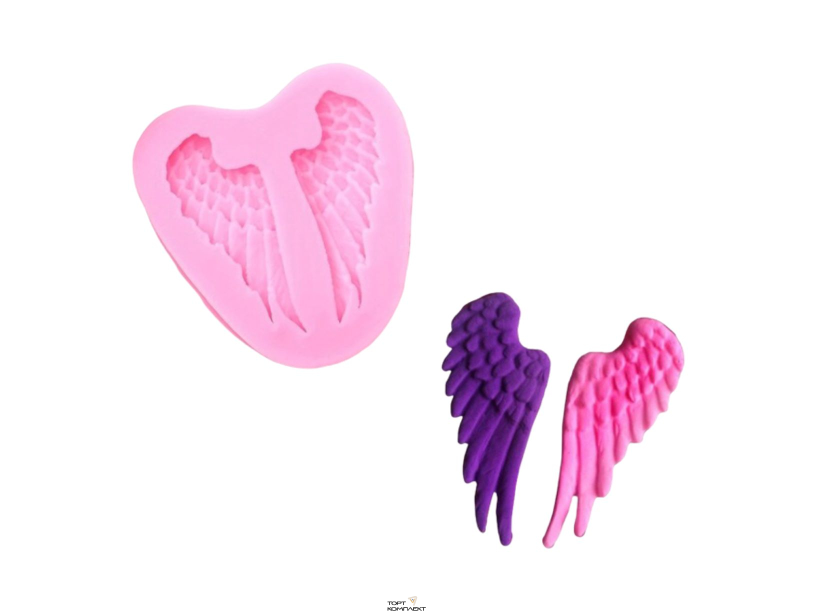 Молд 7х6,5х1 см "Крылья"