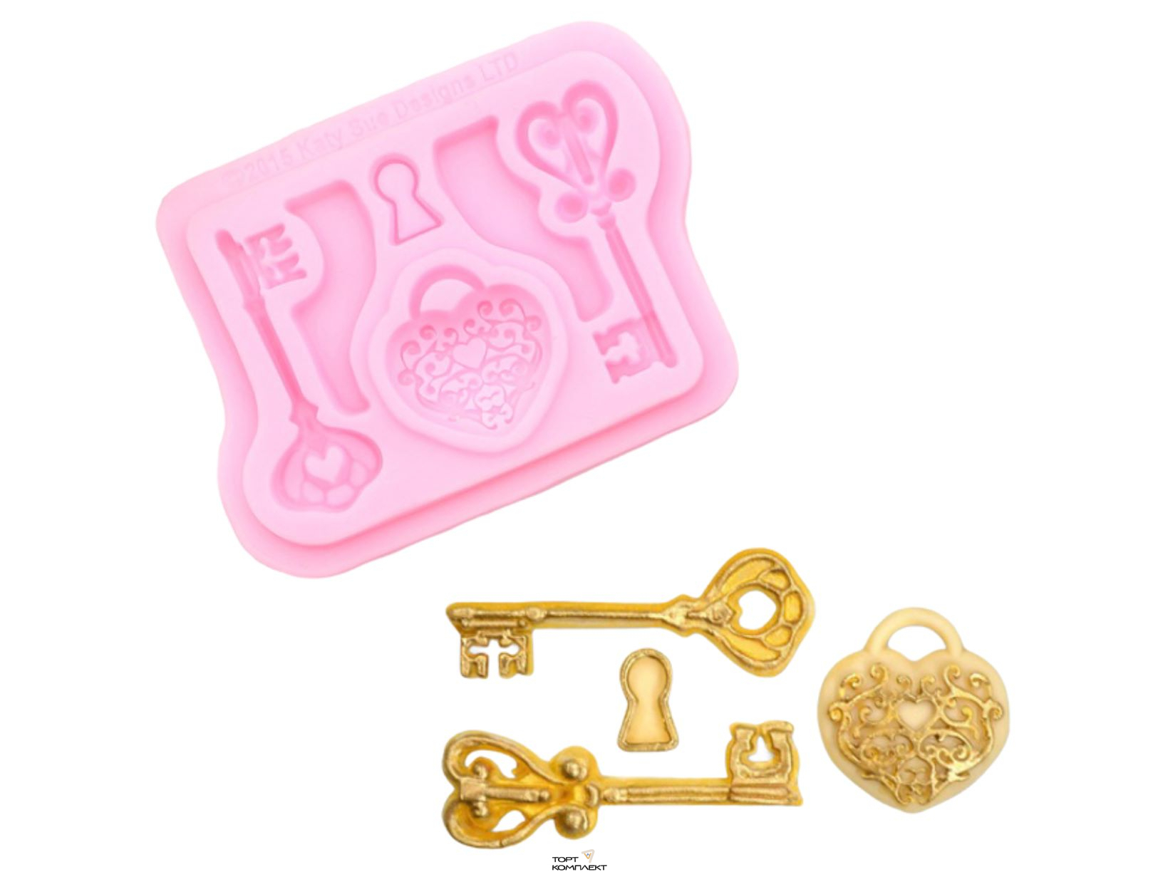 Молд 8,5x6,8x0,7 см "Ключ от сердца" 