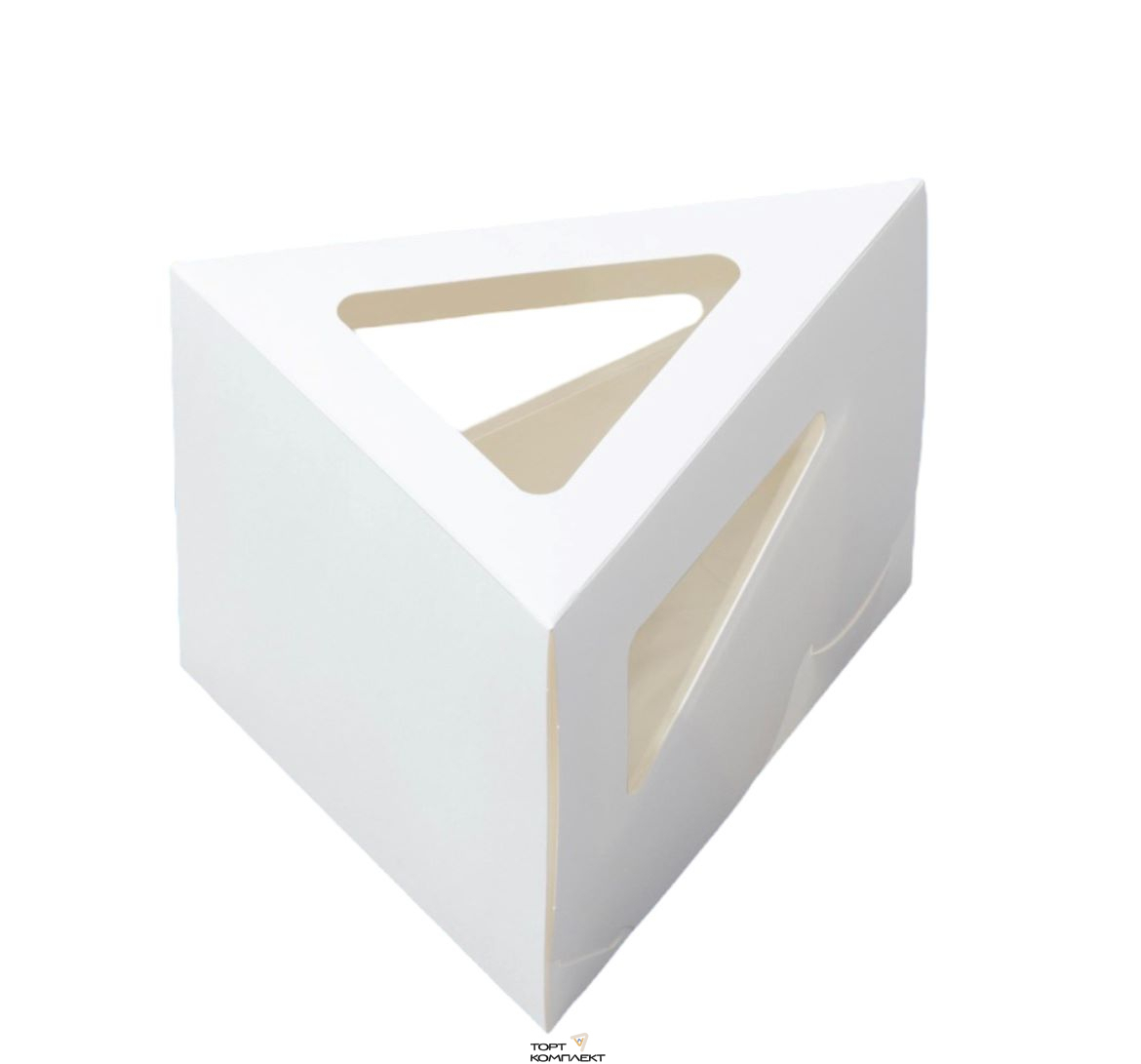 Коробка для кусочка торта 12см h10см Белая