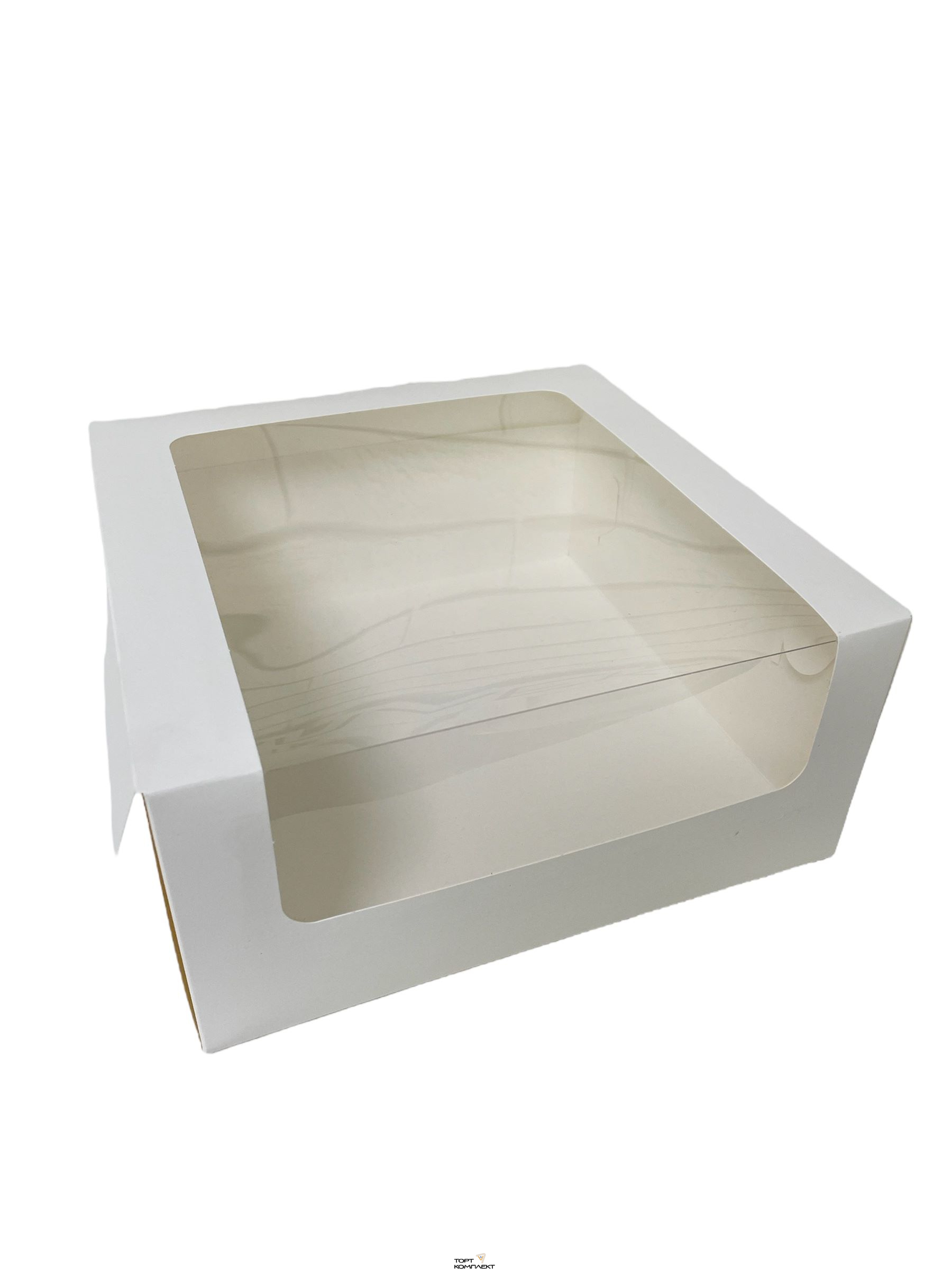 Коробка для торта "Мусс" 23,5*23,5*11,5 см Белая 