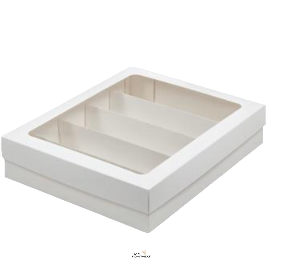 Коробка для 30 макарун 26,5/21,5/5,5см Белая