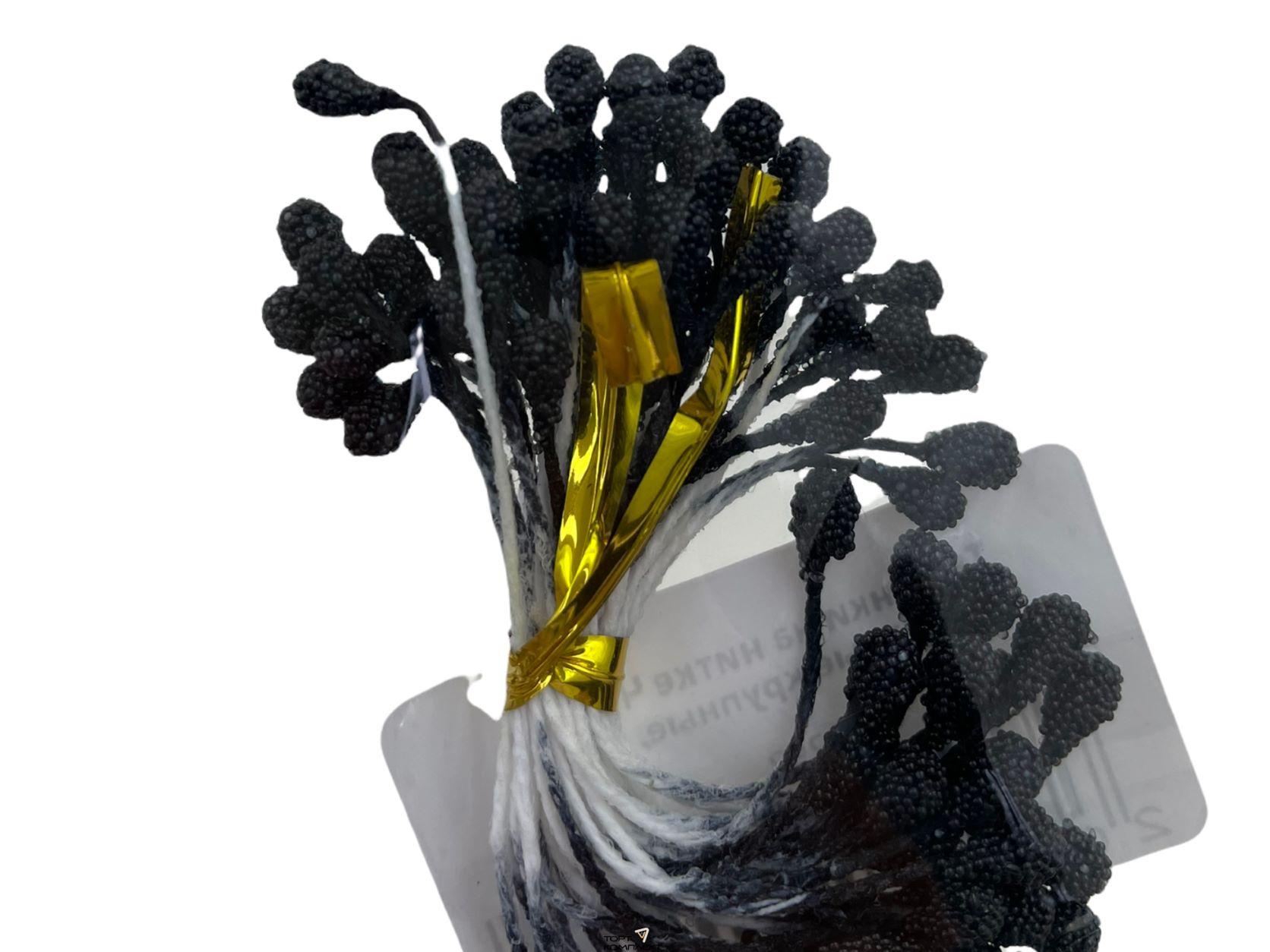 Тычинки на нитке Черные морозные 6см 50шт 