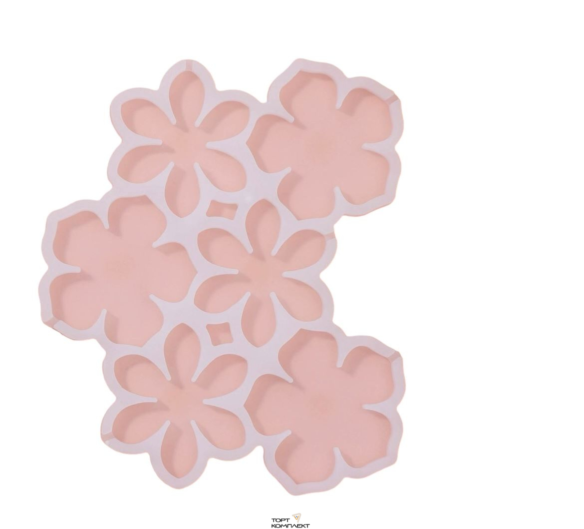 Силиконовая форма "Цветочки" 14х12см