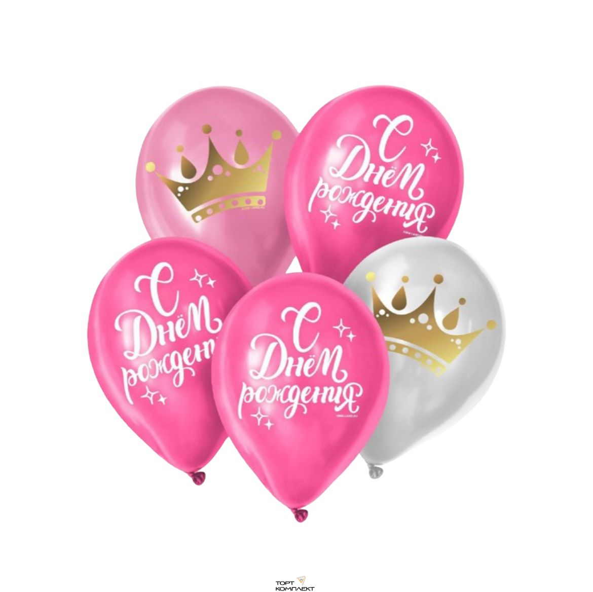 Шары воздушные "Короны" 5шт