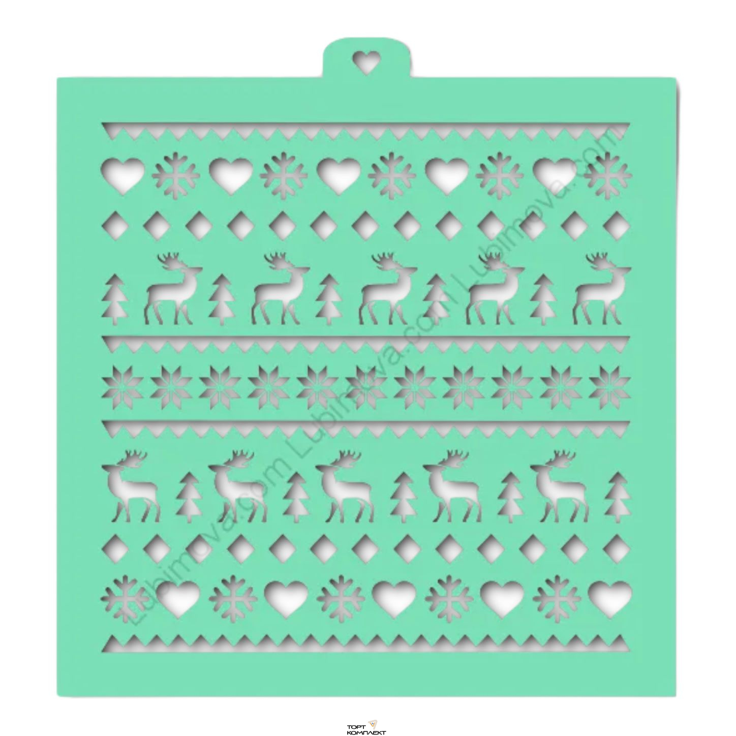 Трафарет "Северный вязанный узор" 15х15см