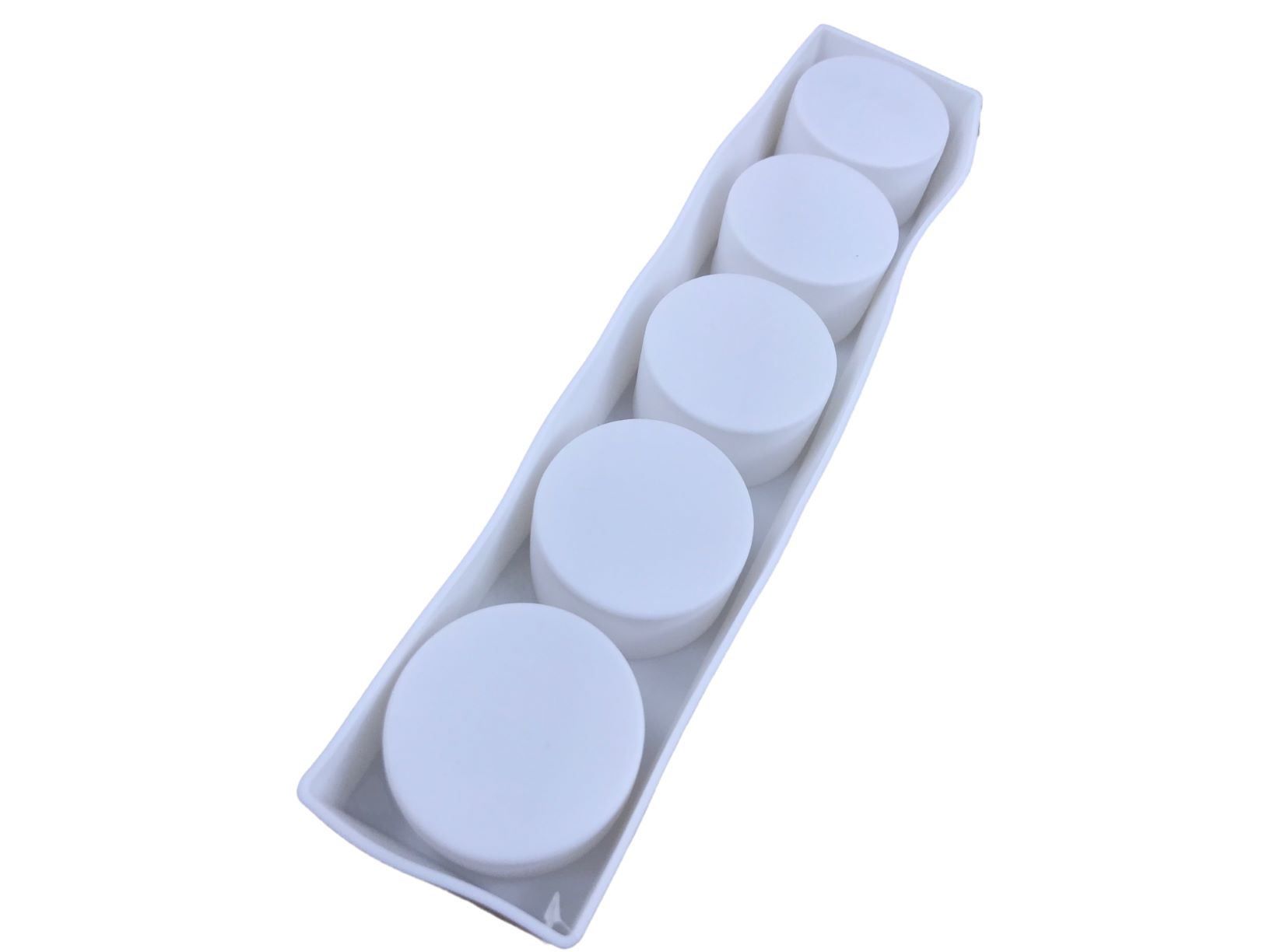 Форма для выпечки и муссовых десертов 5 ячеек 39х8х5 см (d=7,2 см) "Круг"