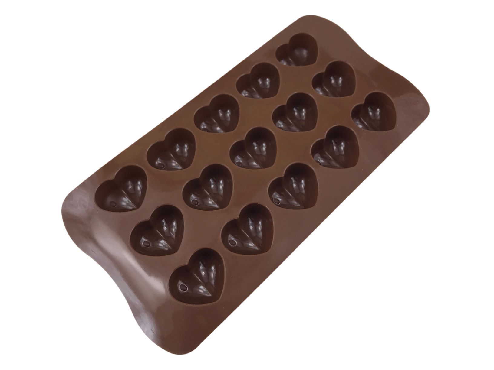 Форма силиконовая для шоколада «Сердечки» 15 ячеек