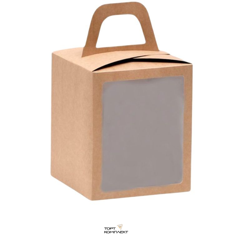 Коробка для кулича 15х15х18см "Крафт"