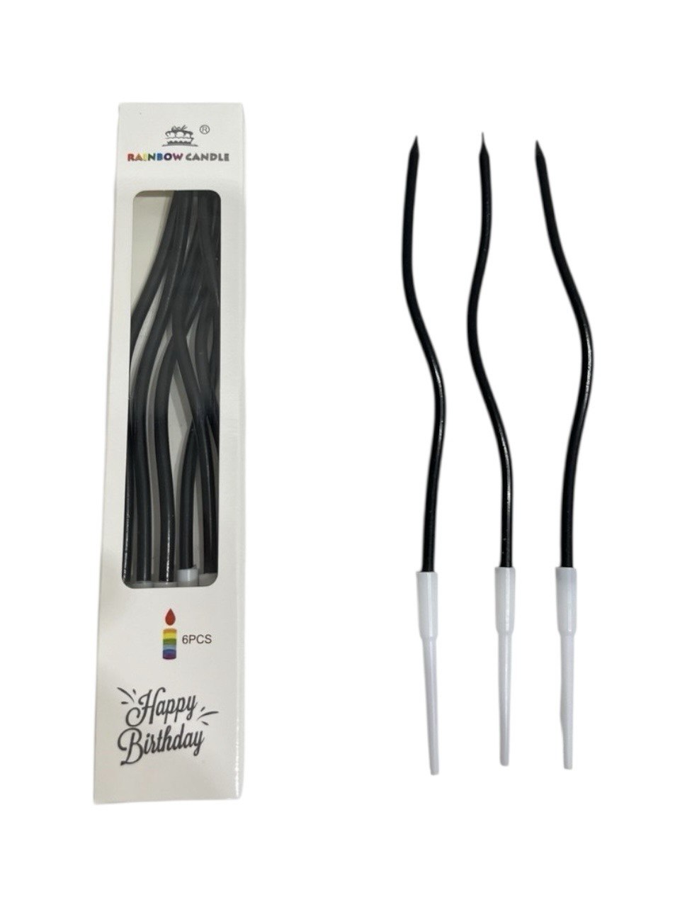 Свеча витая 6 шт - 11см