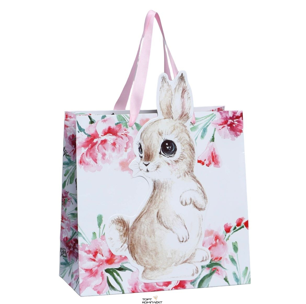 Пакет бумажный Кролик, 22×22×10 см