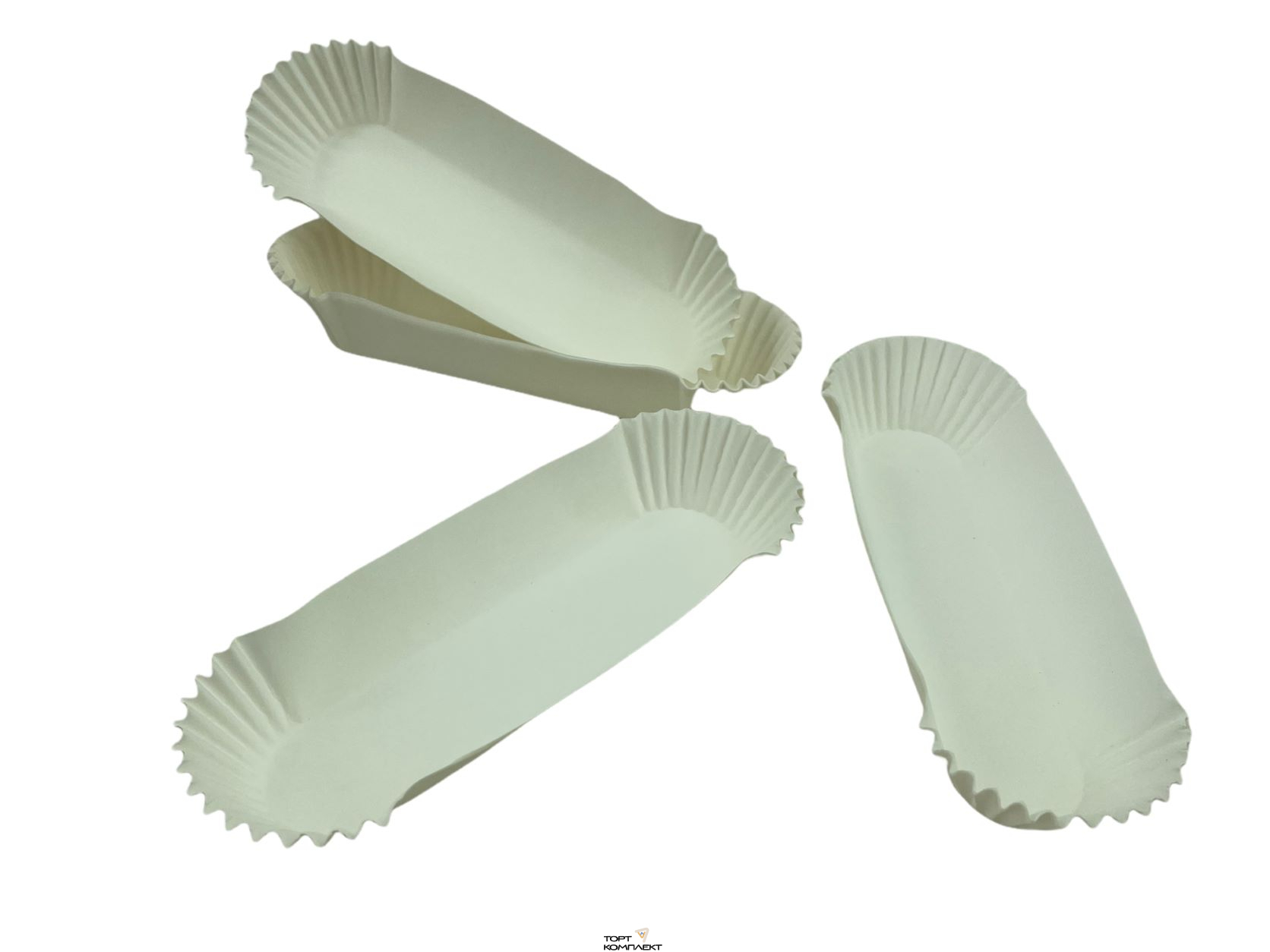 Капсулы для эклеров бумажные 136*35 1000шт Белые